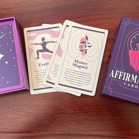 EUC PURPLE CANYON Daily Affirmation Cards - Picture 2 of 3